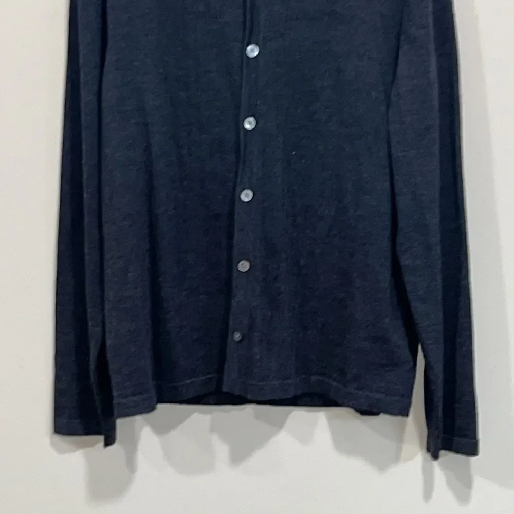 Dark Gray Button Down Merino Sweater By Banana Republic. Size Large